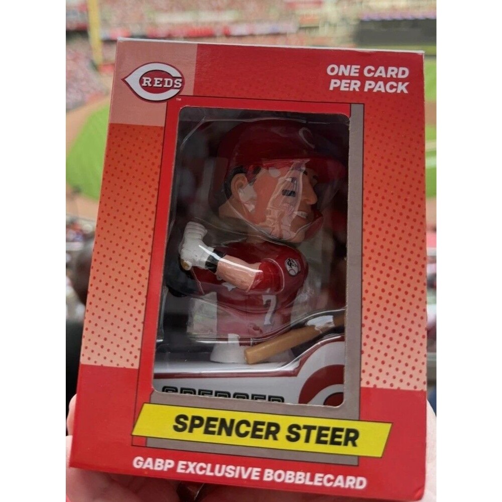 2026 Cincinnati Reds Spencer Steer Baseball Card Bobblehead 5/30/26 New MLB